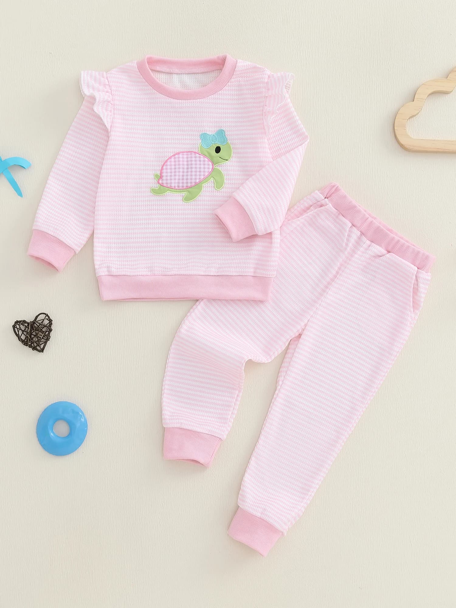 Adorabili vestiti autunnali per bambina con stampa floreale, top con maniche a volant e leggings, set da 2 pezzi per principessa del bambino