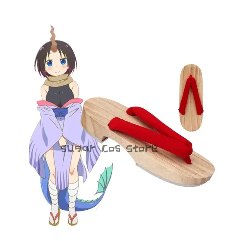 w;3'c\6,b'Anime Miss Kobayashi's Dragon Maid Elma Cosplay Costume Kimono Uniform Geta Wig Halloween Easter Carnival Role7;m/8\f;