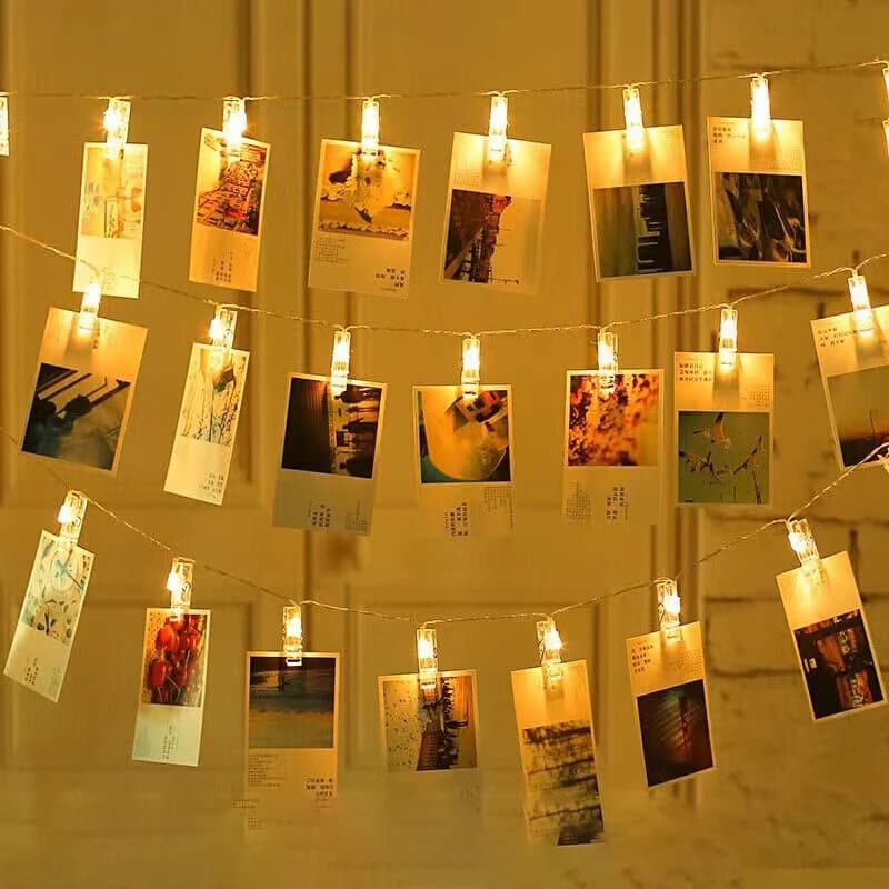 Photo Clip String Light 10leds 20leds LED Fairy Lights per appendere le immagini per la decorazione della festa di natale del regalo di san valentino