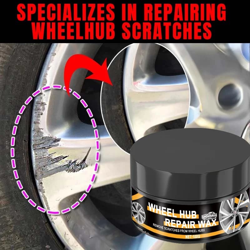 1 Piece 100g Universal Wheel Hub Repair Kit, Car Wheel Care Polishing Paste, High Quality Wheel Hub Care Wax, Traceless Scratch Repair, Free Sponge