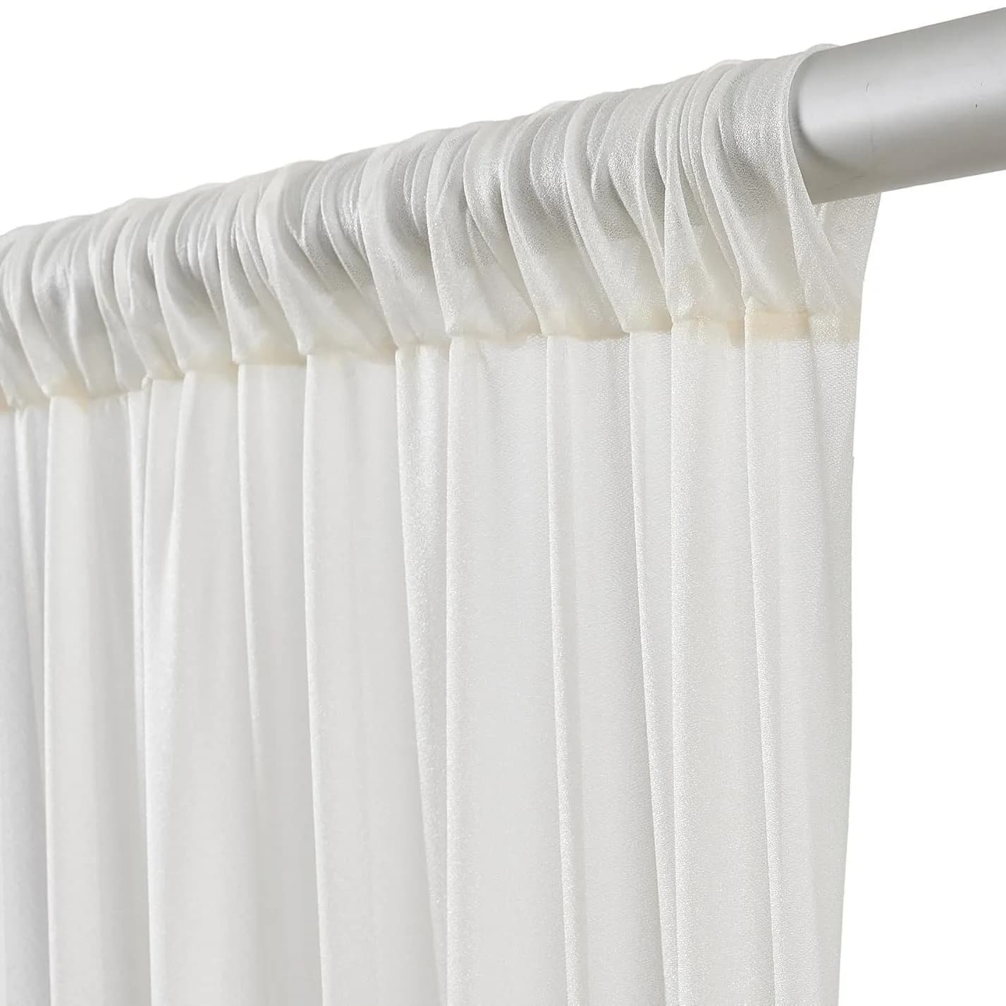 Tende di Sfondo in Chiffon Trasparente Antirughe per Arco Nuziale, Feste, Cerimonie, Decorazioni Scenografiche e Fotografia