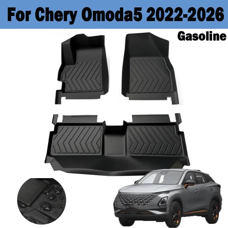 Tappetini per Auto con Guida a Sinistra per Chery Omoda 5 (Benzina) 2022-2026 | Tappetino per bagagliaio auto | Accessori per Auto
