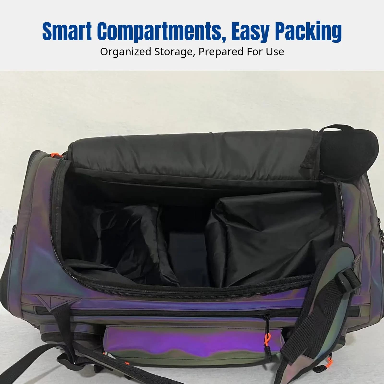 Waterproof Graffiti Snowboard Bag, Multi-Compartment Ski Suit & Helmet Backpack, Double Shoulder Straps, External Board Holder,