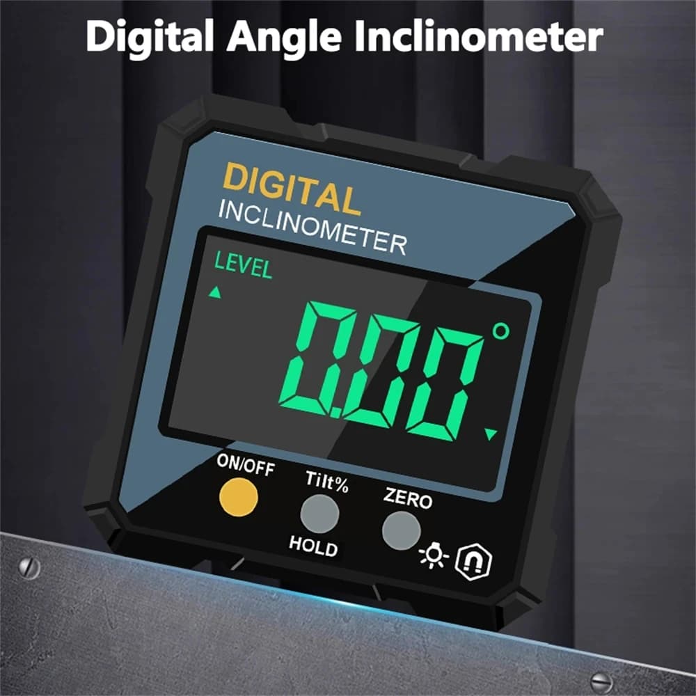 4 Side Digital Angle Measuring Instrument with Dual Laser and Laser Magnetic Inclinometer for Pencil Measurement - Wood Processing Tools