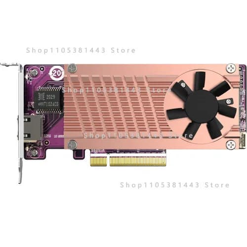 Doppio Slot M.2 NVMe SSD, 1TB di Memoria Integrata, Adattatore di Rete Ethernet 10 Gigabit per NAS QNAP QM2-2P10G1TB Scheda di Espansione 10GbE