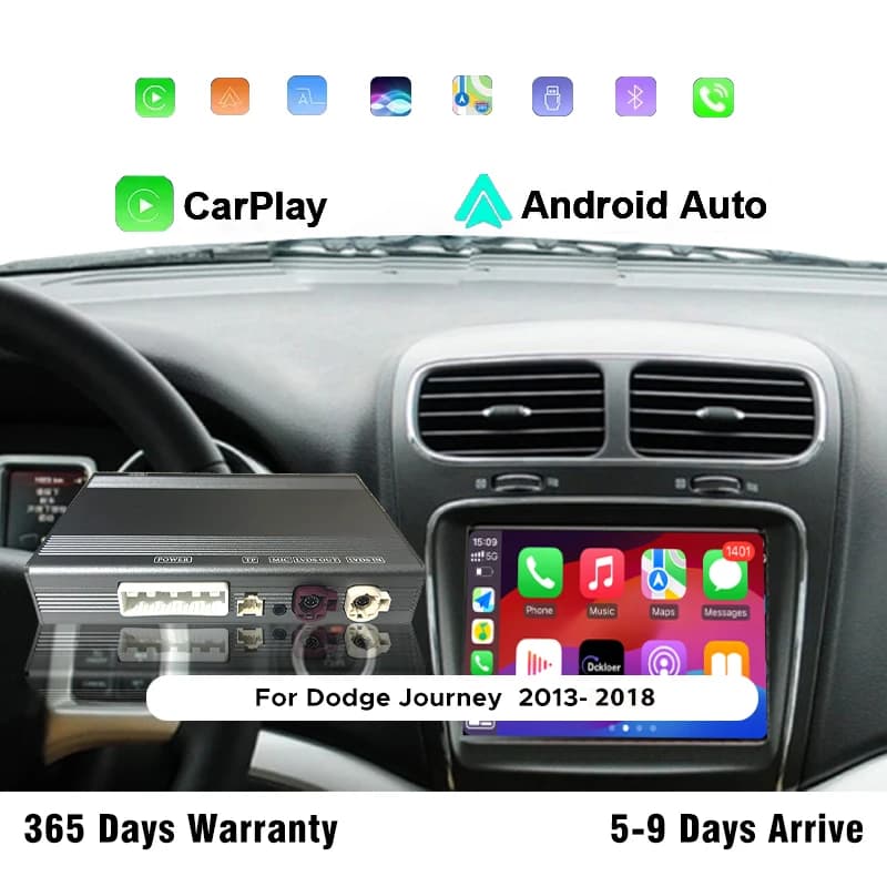 Auto Android CarPlay wireless per Dodge Journey 2013-2018 | Stivale veloce 3 | Fermare i pulsanti OEM | Specchio per lo schermo | Plug & Play