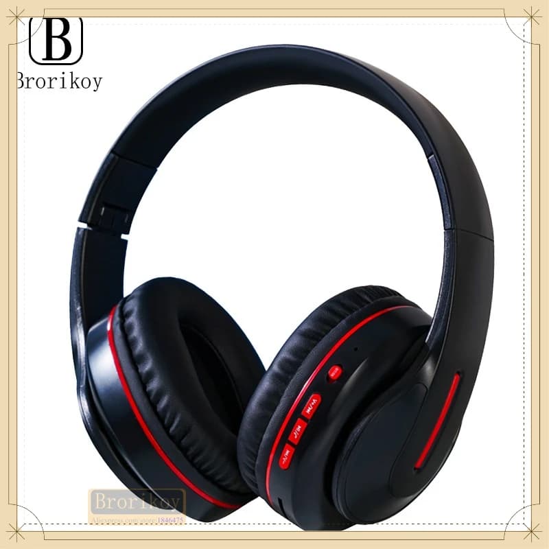 New Foldable Wireless Headphones Bluetooth High Fidelity Stereo Sports Headset Music Gaming Earphone Microphone Gradient Color