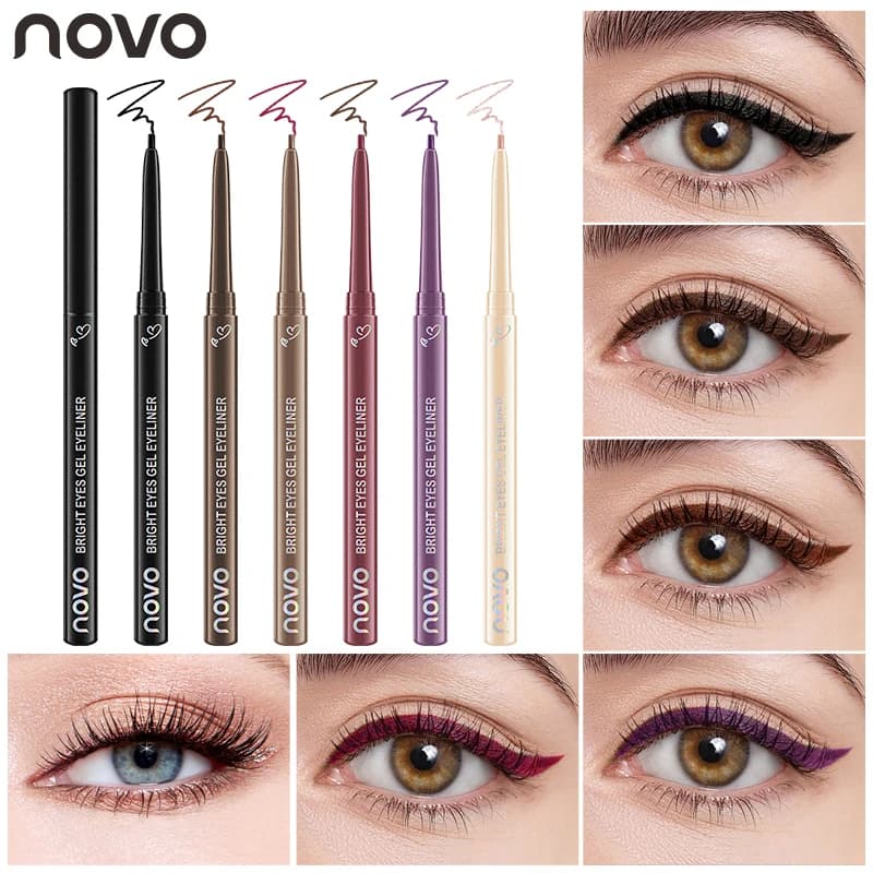 Eyeliner opaco, texture gel ultra morbida, tocco morbido, resa cromatica super elevata, impermeabile e resistente al sudore, non facile da sbavare