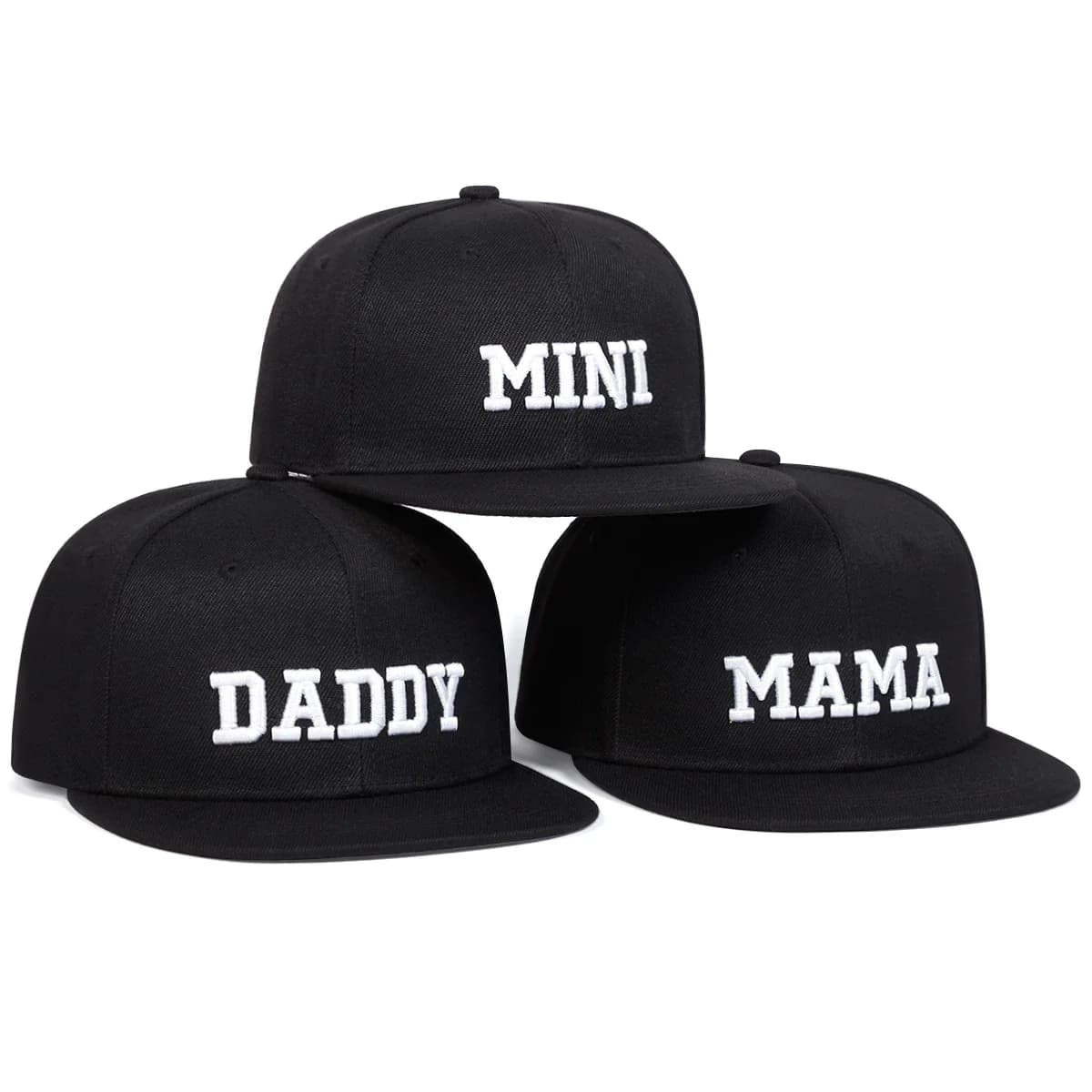 Cappelli Hip-hop Unisex con Ricamo di Lettere per Genitori e Figli, Cappellini da Baseball Regolabili per Primavera e Autunno, Protezione Solare