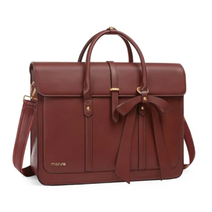 Borsa per laptop da donna 15-15.6 pollici in pelle PU, borsa a tracolla convertibile in zaino, borsa messenger, borsa casual da lavoro.