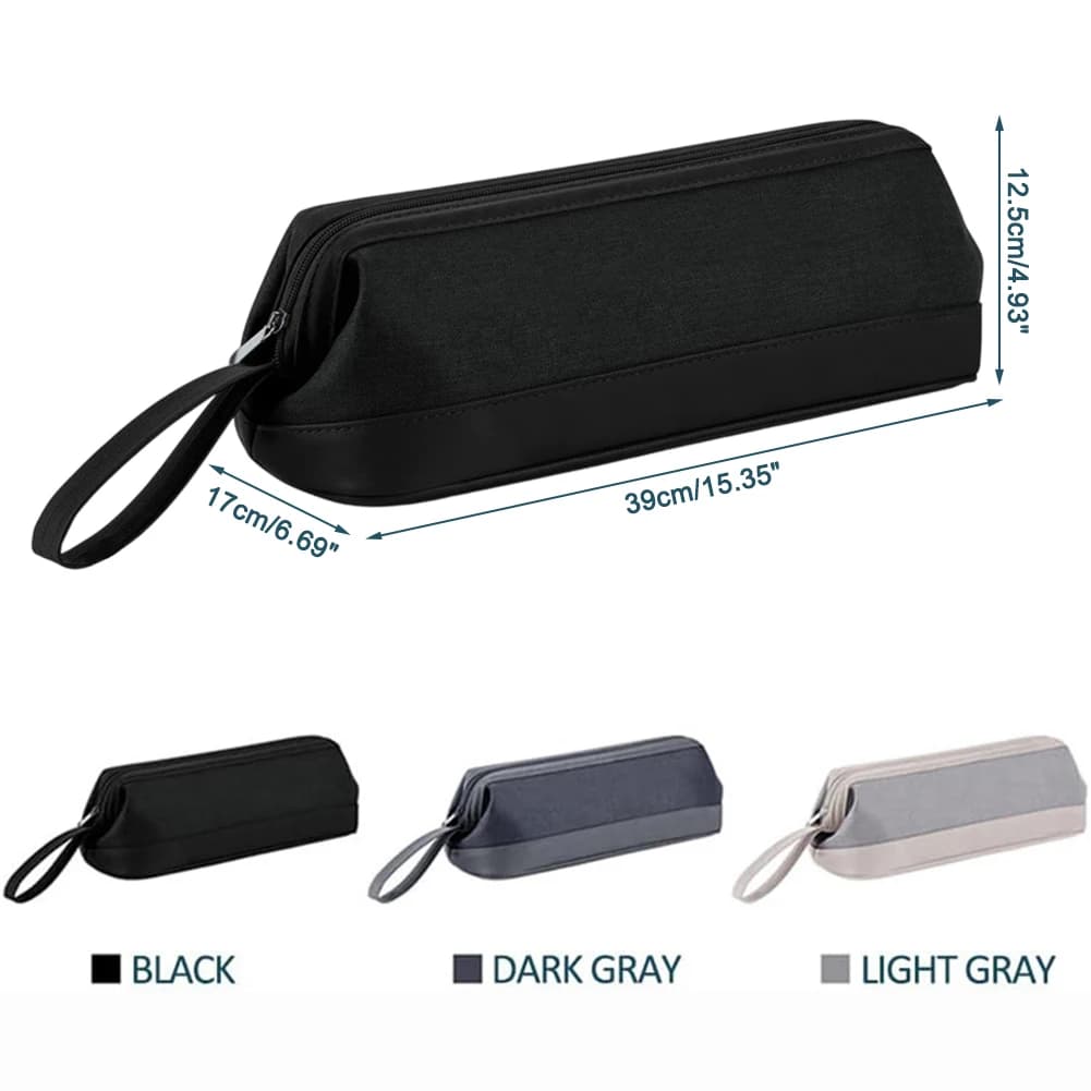 Per strumenti di styling e cosmetici, custodia resistente al calore per asciugacapelli, borsa per asciugacapelli grigio scuro, custodia portatile per asciugacapelli, fodera morbida imbottita