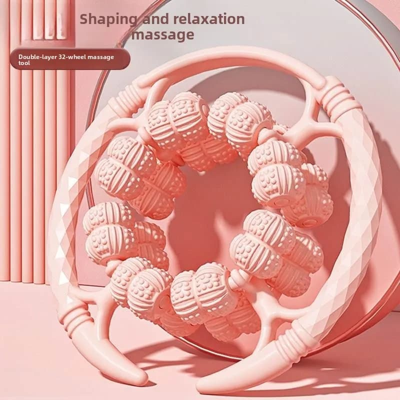 Ring Shaped Leg Massage with Clip, Fat Burning Roller and Relaxing Muscles, Multifunctional Fitness Equipment
