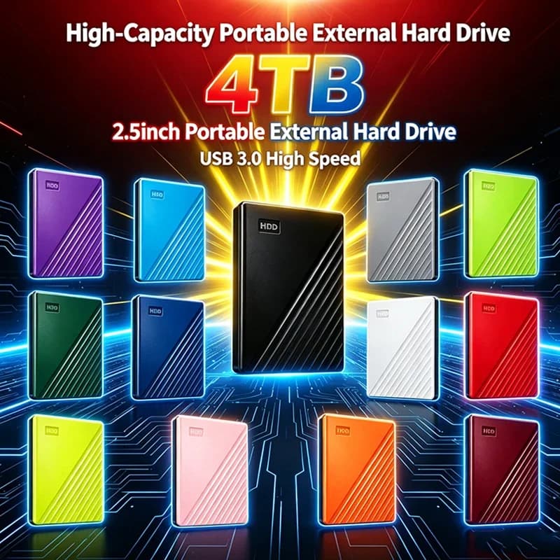 New High Speed Portable External Hard Drive USB3.0 1TB 2TB 4TB SSD Portable Encrypted High-Speed Mobile Storage for Mac Laptop