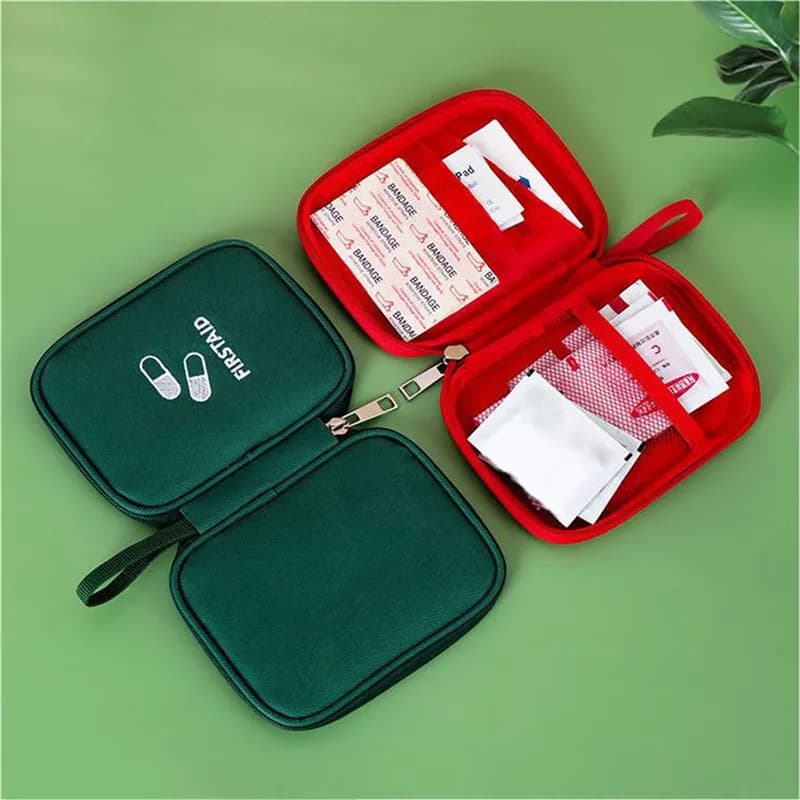 Borsa per Medicinali Domestici, Kit di Pronto Soccorso Portatile da Viaggio, Contenitore per Medicinali, Sacca di Sopravvivenza per Campeggio e Viaggi all'Aperto