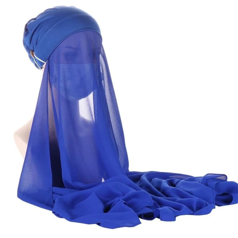 Sciarpa Hijab 400A Sciarpa avvolgente Tudung Hijab con cappuccio Sciarpa Hijab musulmana attaccata