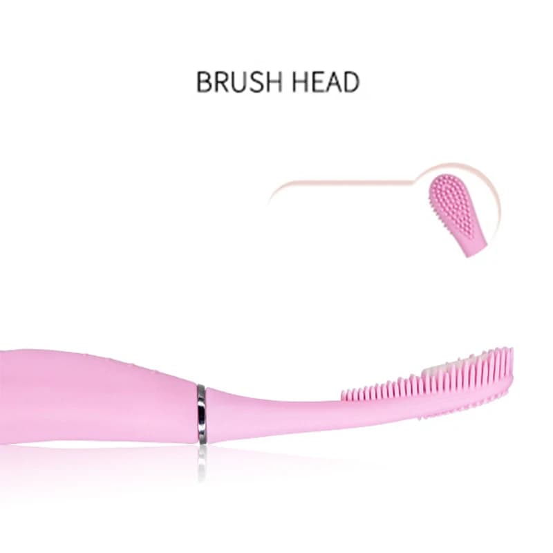 Spazzolino elettrico in silicone Spazzolino sonico in silicone Setole morbide automatiche Non fa male alle gengive Ricaricabile portatile per uso domestico