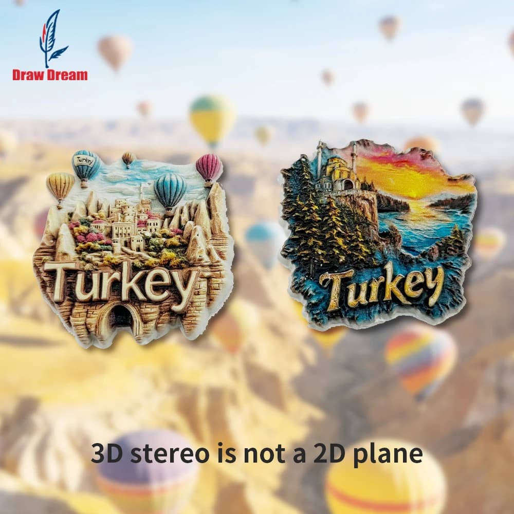 Magnete per frigorifero 3D creativo turco, collezione di souvenir di viaggio, adesivo decorativo commemorativo di viaggio, adatto per la decorazione di casa e ufficio, magnete per frigorifero magnetico personalizzato, souvenir di viaggio esclusivo, decorazione per la casa, cucina, stanza, ufficio, regalo artigianale, souvenir per le vacanze, piccolo regalo raffinato