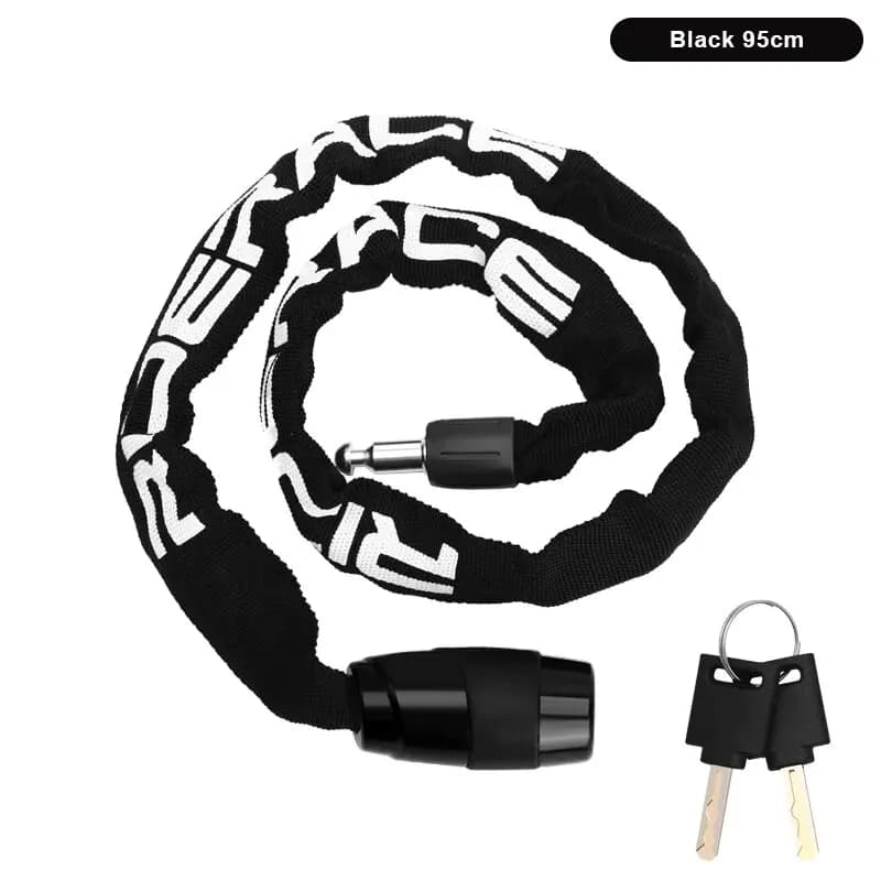 RIDERACE Bicycle Chain Padlock Portable Anti-theft Padlock for mountain bike MTB with 2 keys for electric scooter E-Bike