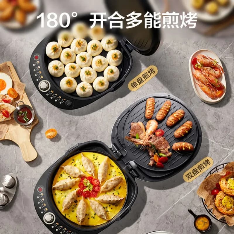 SUPOR Electric Griddle Grill, Double-Sided Heating, for Pancakes, Breakfast, and Grilling Meat, with Adjustable Grill Plate