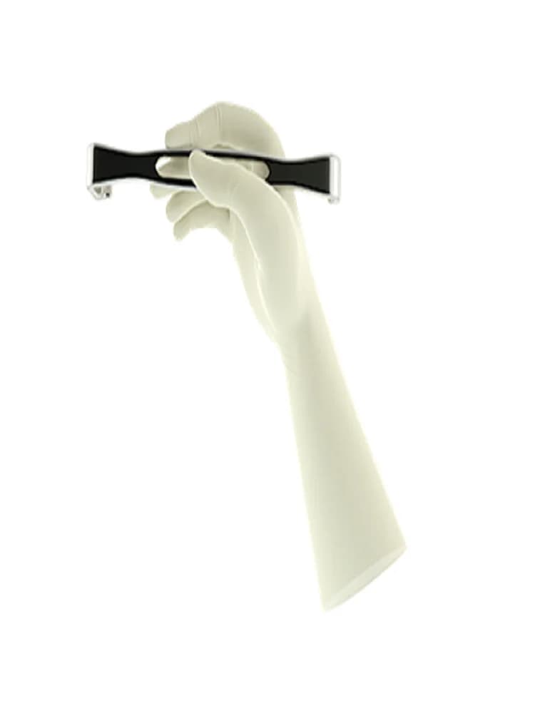 Ansell Gammex LatexTexurizzato (1 paio) Guanti con bordo dritto senza polvere in lattice testurizzato Edizione estesa