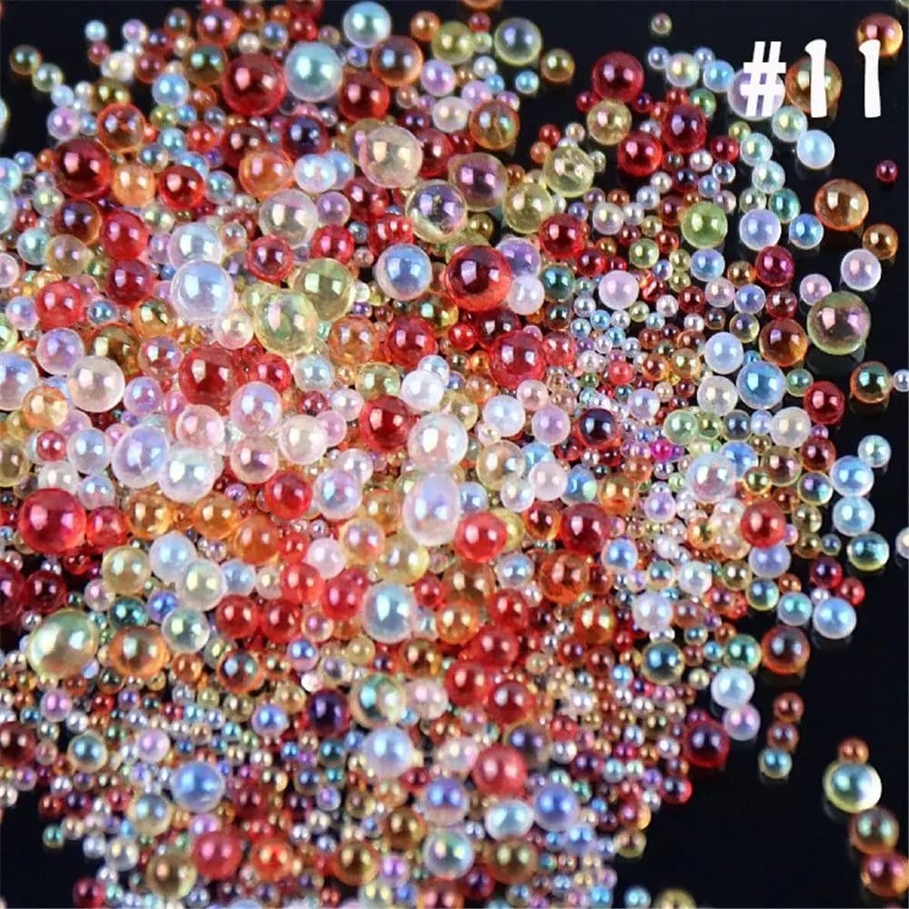 Diy Resin Craft Mini Resin Epoxy Filler Bubble Beads Jewelry Making Tiny Decorations Glass Bead