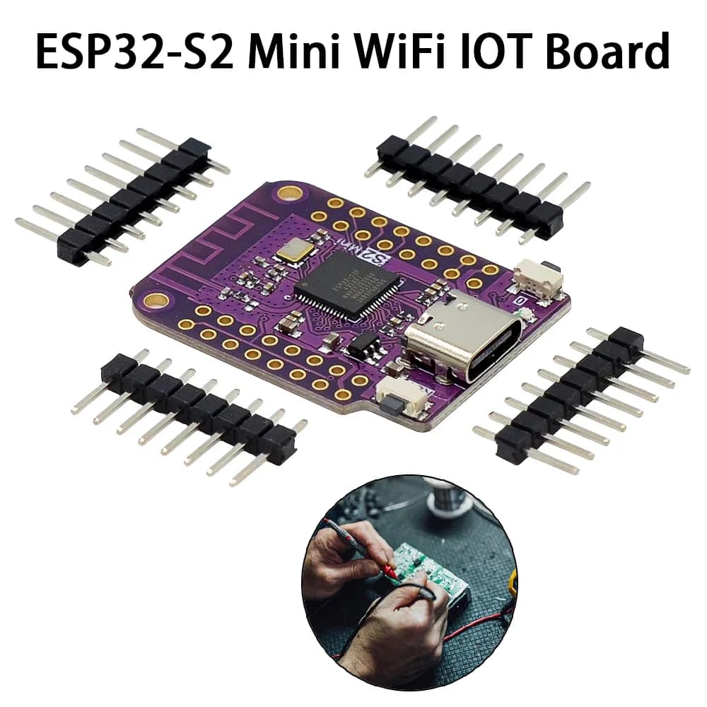 Scheda IoT WiFi ESP32-S2 Mini Basata su ESP32-S2FN4R2, 4MB FLASH, 2MB PSRAM, MicroPython Compatibile con Arduino D1