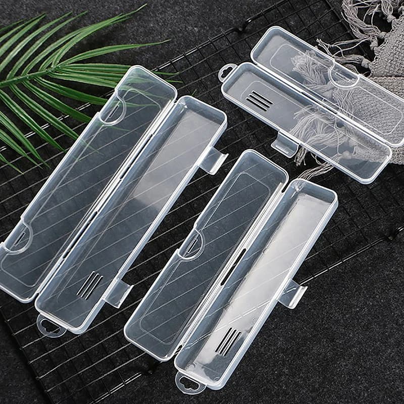 Organizer Laptop for Makeup Brushes, Eyebrow Matis, Cutlery and Baquets, Transparent with Cover, Kitchen Accessories Storage Box