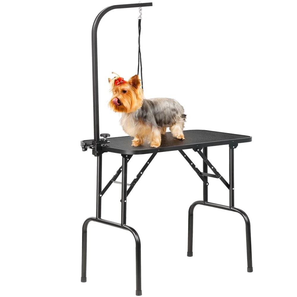 Tavolo da Toelettatura Pieghevole per Animali Domestici Costoffs, per Cani e Gatti, con Braccio Regolabile in Altezza e Gambe Pieghevoli, Tavolo Toelettatura per Halloween