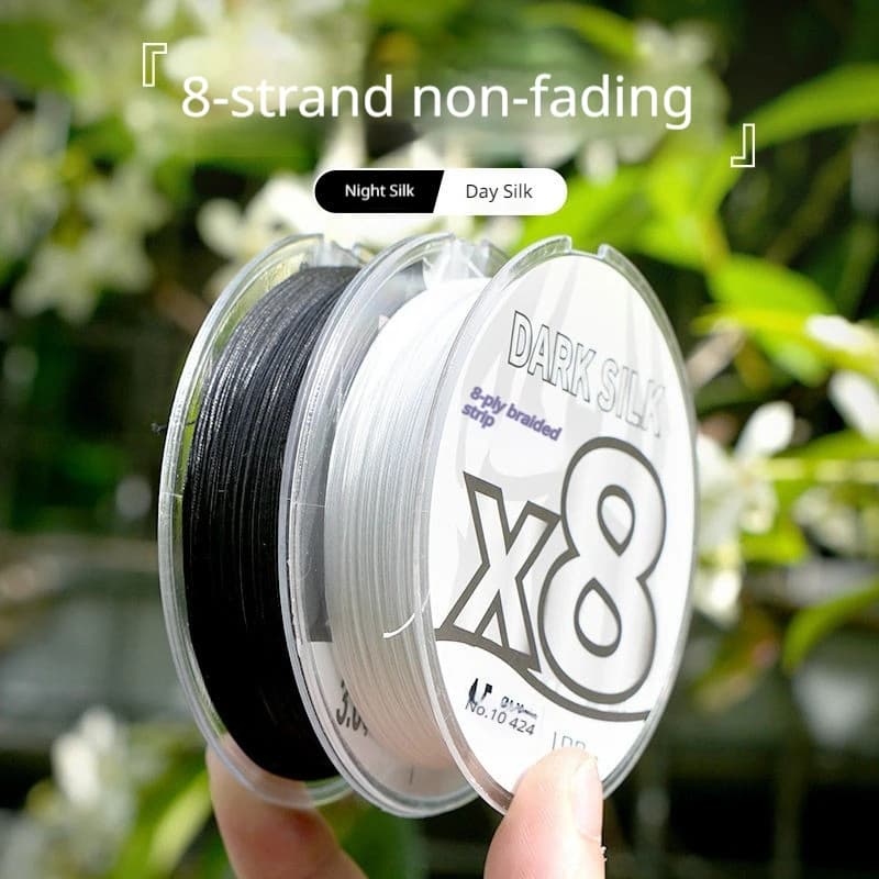 Hautton Lenza da Pesca Intrecciata a 8 Fili X8 PE 100m, Filo Nero e Bianco per Pesca Diurna e Notturna, Lancio Lungo, Liscio, Resistente allo Sbiadimento, per Pescatori con Esche