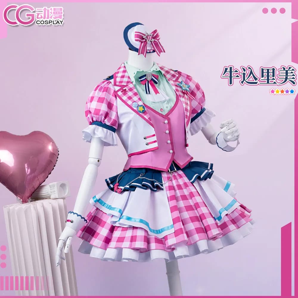 BanG Dream! Costume Cosplay Completo Rimi Ushigome di Poppin'Party, Set Completo di Costume Dolce per Cosplay