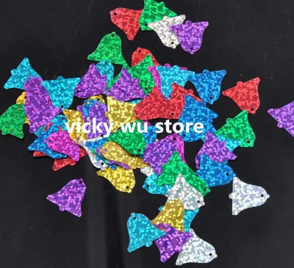 20mm Mixed Laser Paillettes Christmas Wind Chimes Shaped Laser Sequins DIY Wedding Sewing Craft Decor Lentejuelas Accessories