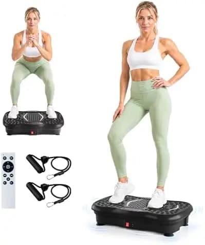 Vibration Plate Exercise hine, Whole Body Vibrating Platform for Lymphatic Drainage Weight Loss, 200 Speed Levels Shake