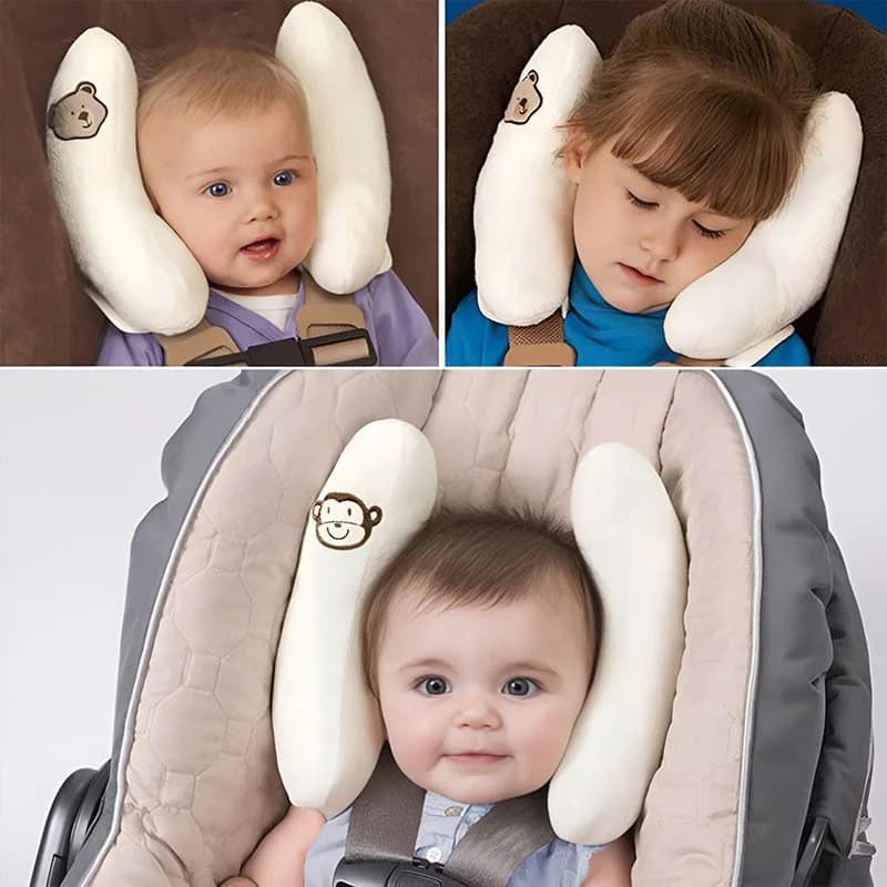 Cuscino da viaggio per bambini, modelli di cartoni animati, cuscino di supporto per la testa, adatto per seggiolini e passeggini