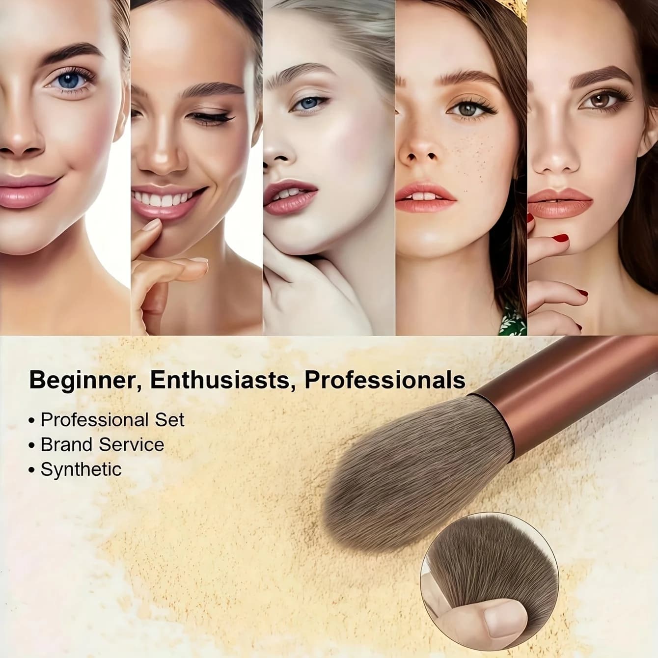 1 set of makeup brushes, concealer brushes, soft makeup tools all in one for women, makeup tools with soft fibers, comfortable to carry, travel set, essential set of makeup brushes for girls