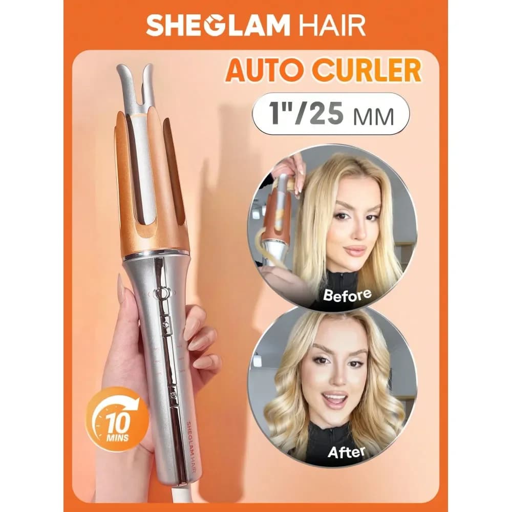 HAIR ItCurl OneTouch Ferro Arricciacapelli Automatico Istantaneo, Arricciacapelli Automatico, Arricciacapelli Automatico da 25mm con 3 Temperature, Veloce