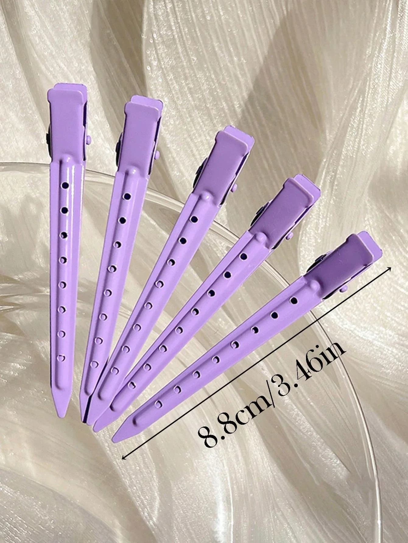 12 fermagli per capelli viola cavi da 8,8 cm, fermagli a pinza alla moda da donna