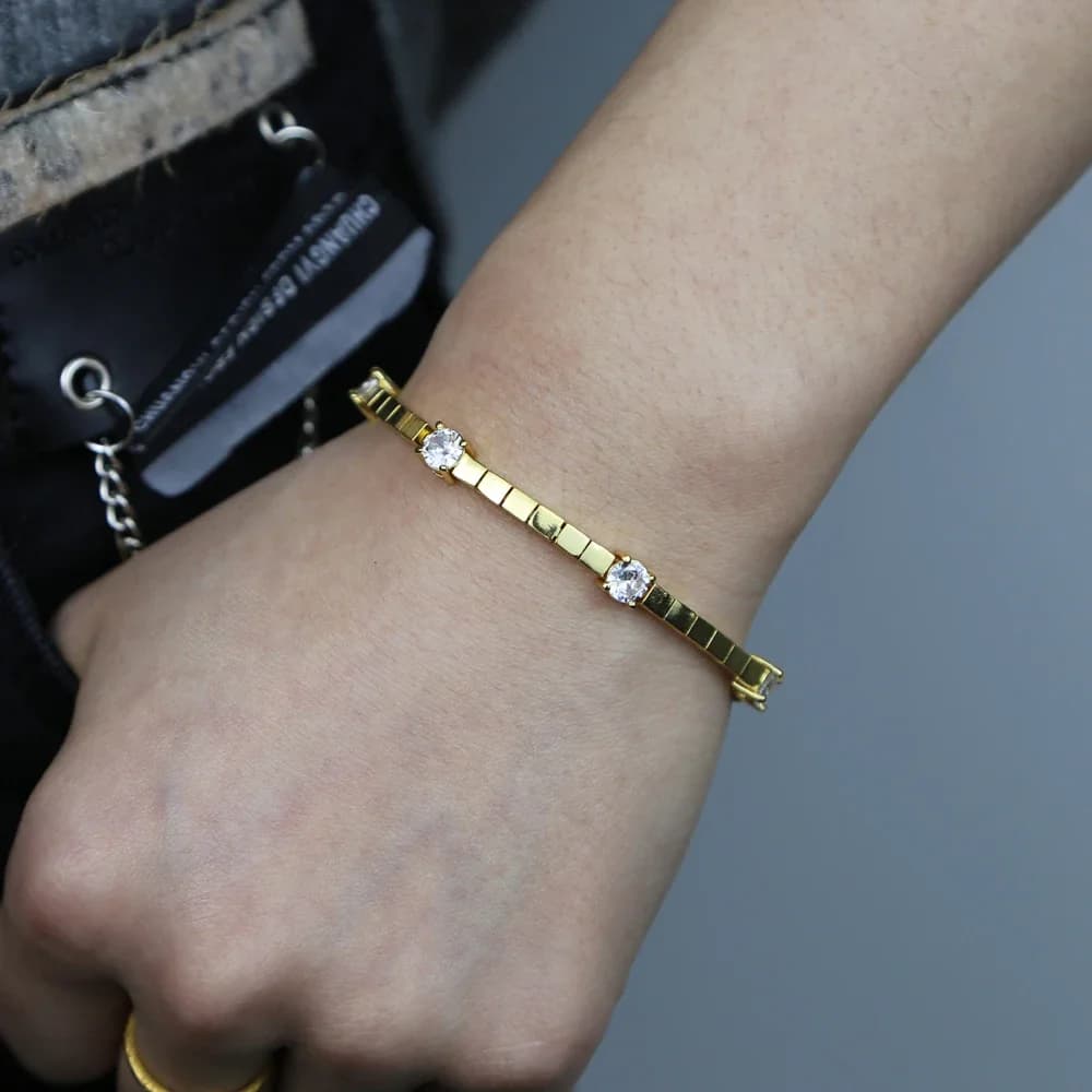 Nuovo arrivato catena da tennis larga 3 mm con zirconi cubici pavimentati collana girocollo set di braccialetti per le donne regalo di gioielli per la festa nuziale della signora