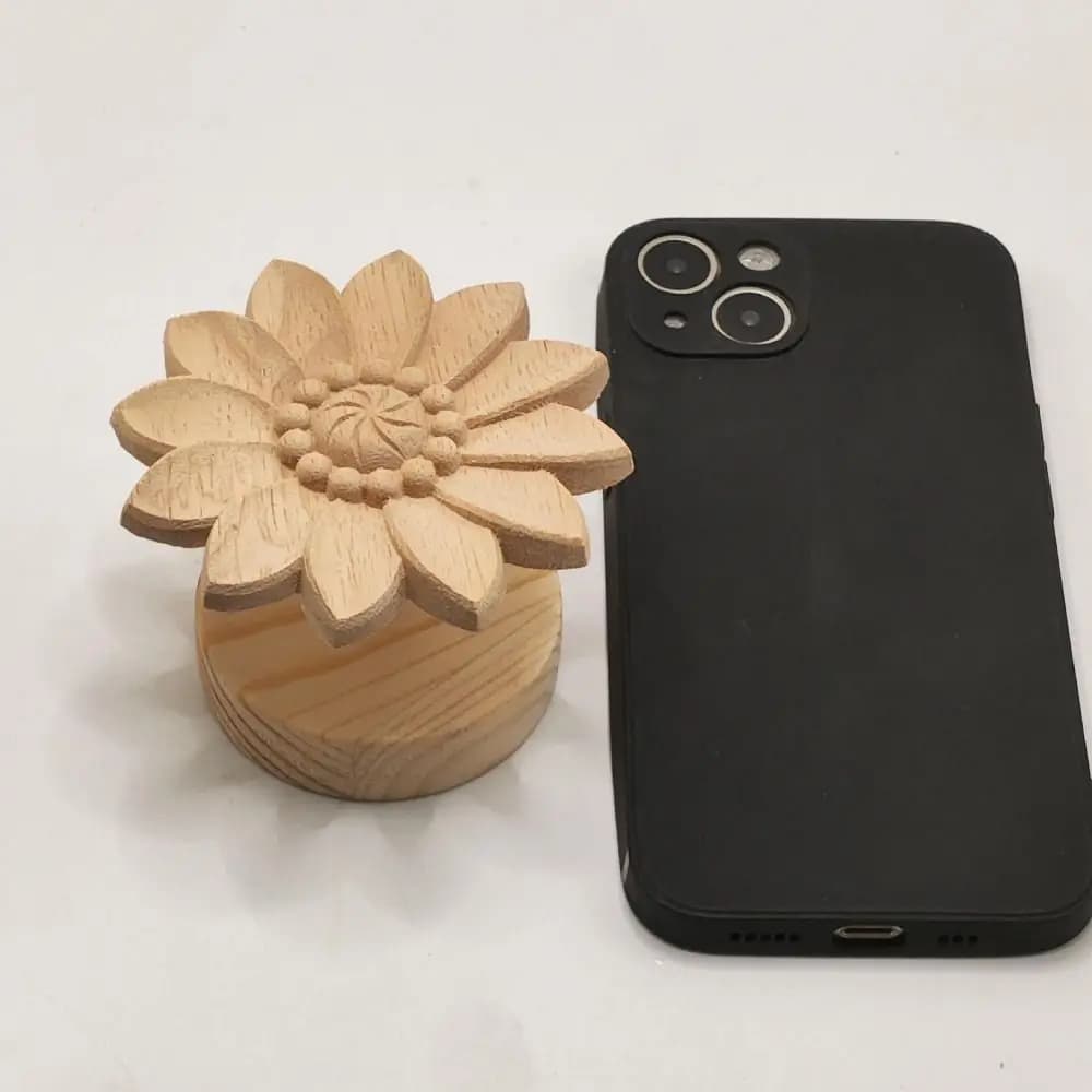 Diffusore di Oli Essenziali in Legno a Forma di Margherita Fai-da-Te, Ricaricabile, Diffusore Aromaterapico Ecologico