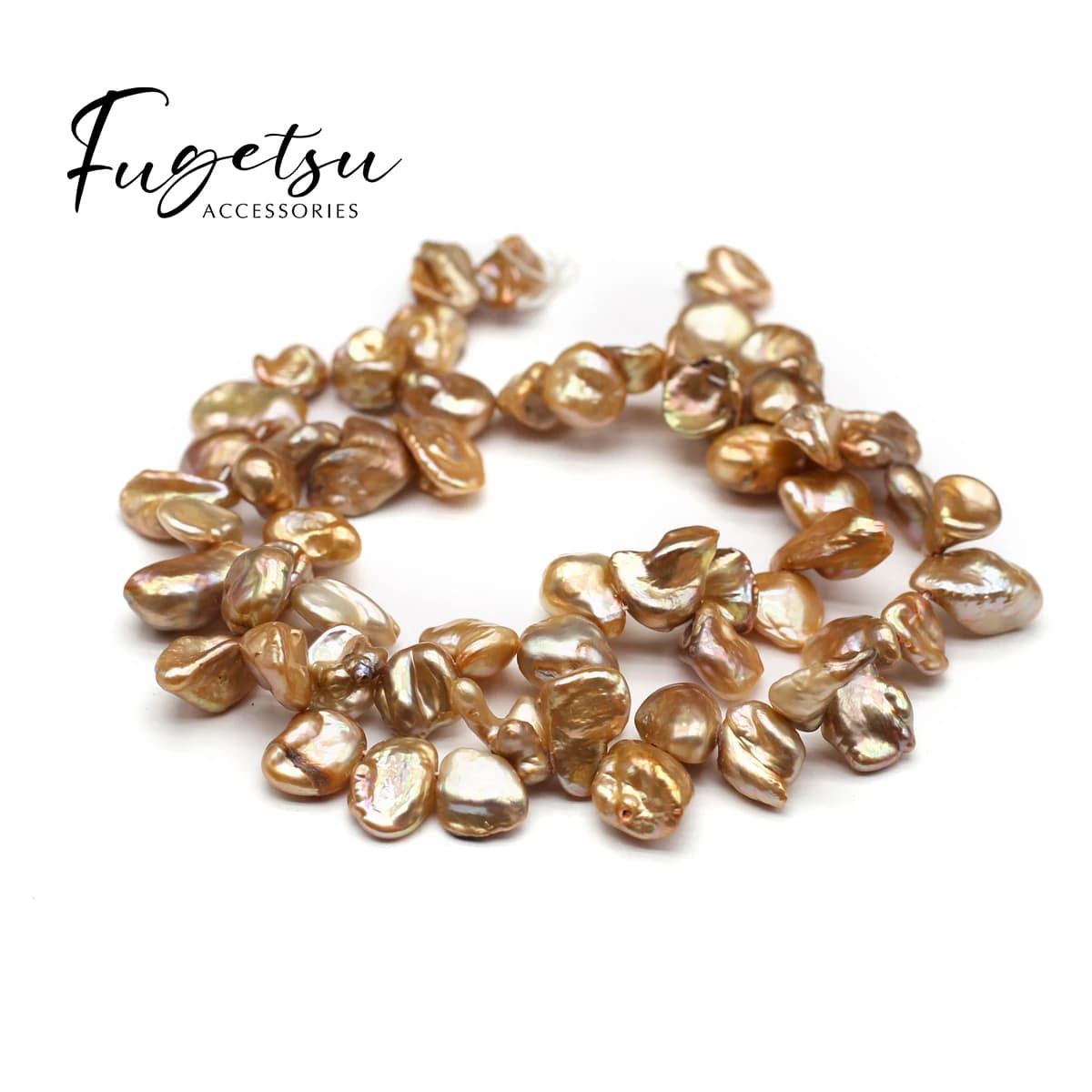1 stringa 7-12mm perla d'acqua dolce naturale petalo barocco perline di perle Charms per fai da te donna uomo collana gioielli che fanno accessori