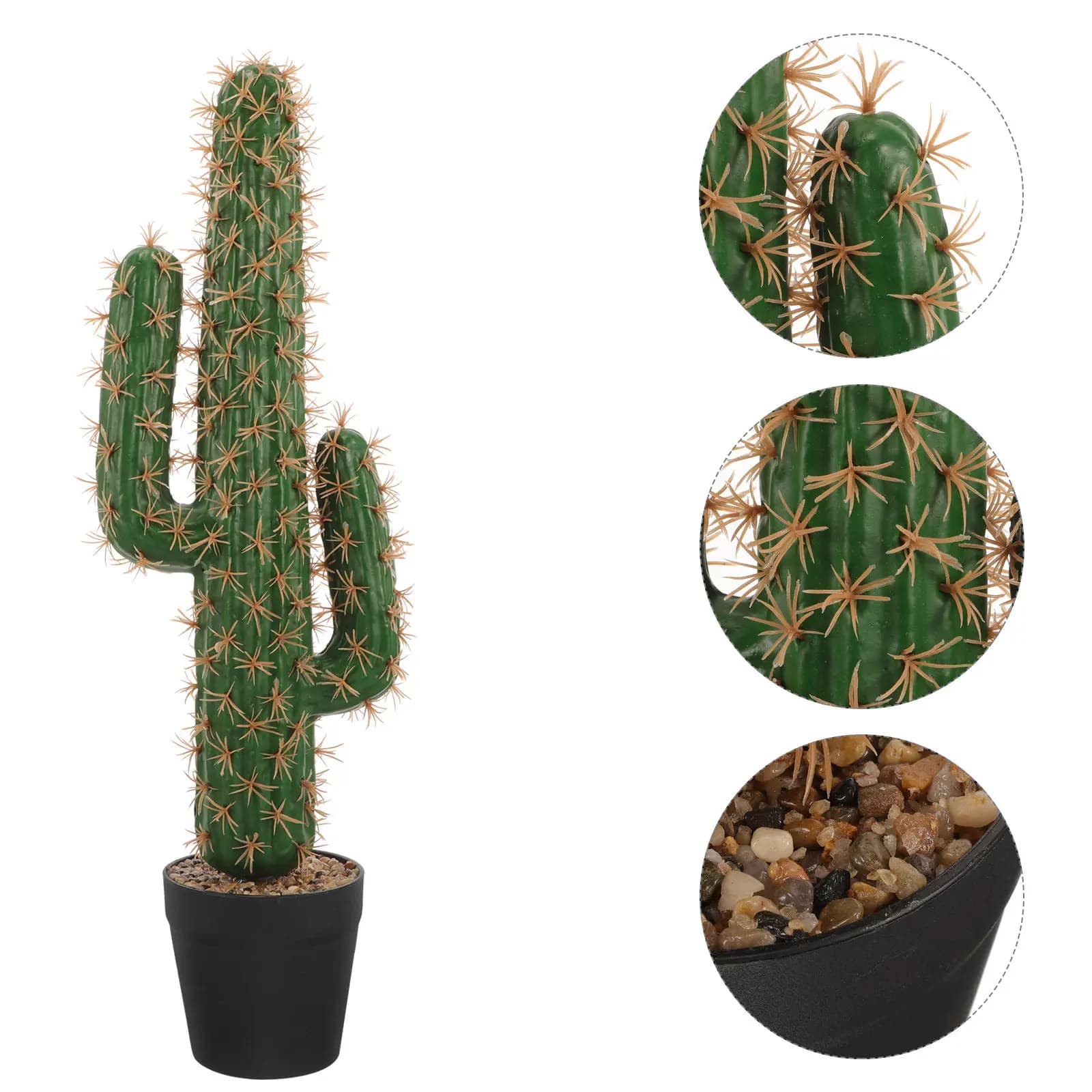 Grande Pianta di Cactus Artificiale Realistica in Vaso, Decorazione Succulenta per Interni, Giardino, Ufficio, Scrivania