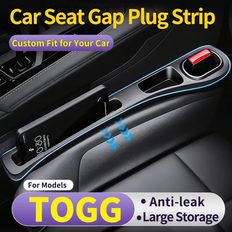Suitable for Togg car seat gap filler, practical car storage accessory, side crevice organizer, prevents items from slipping out