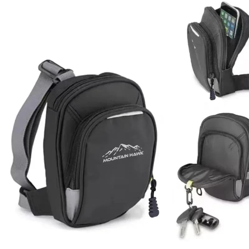 Borsa da gamba impermeabile per moto, marsupio da coscia con cintura regolabile per cellulare e oggetti personali