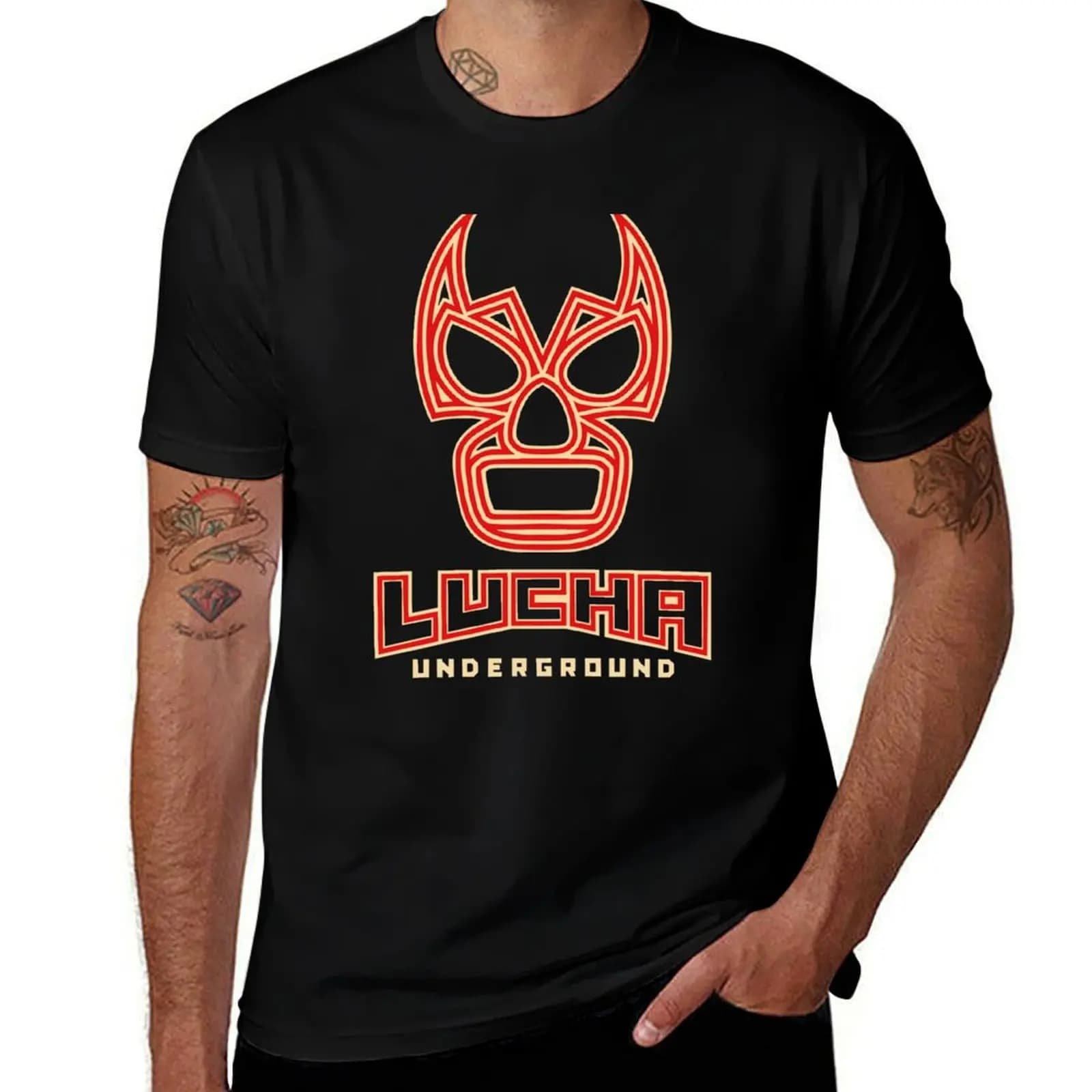 Lucha Underground Mascara T-shirt grafica camicie moda vestiti hippie maglietta oversize magliette alte da uomo