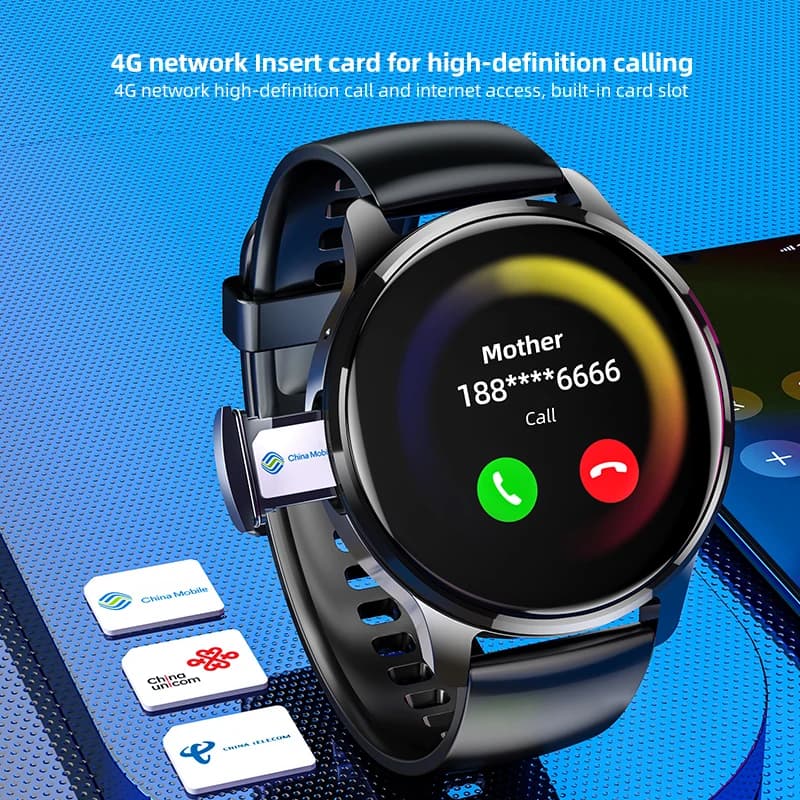 New P68 Smart Watch 4G Network SIM Card 1.508 ''AMOLED 500W camera with GPS Wifi Google Play dynamic dial Android for women