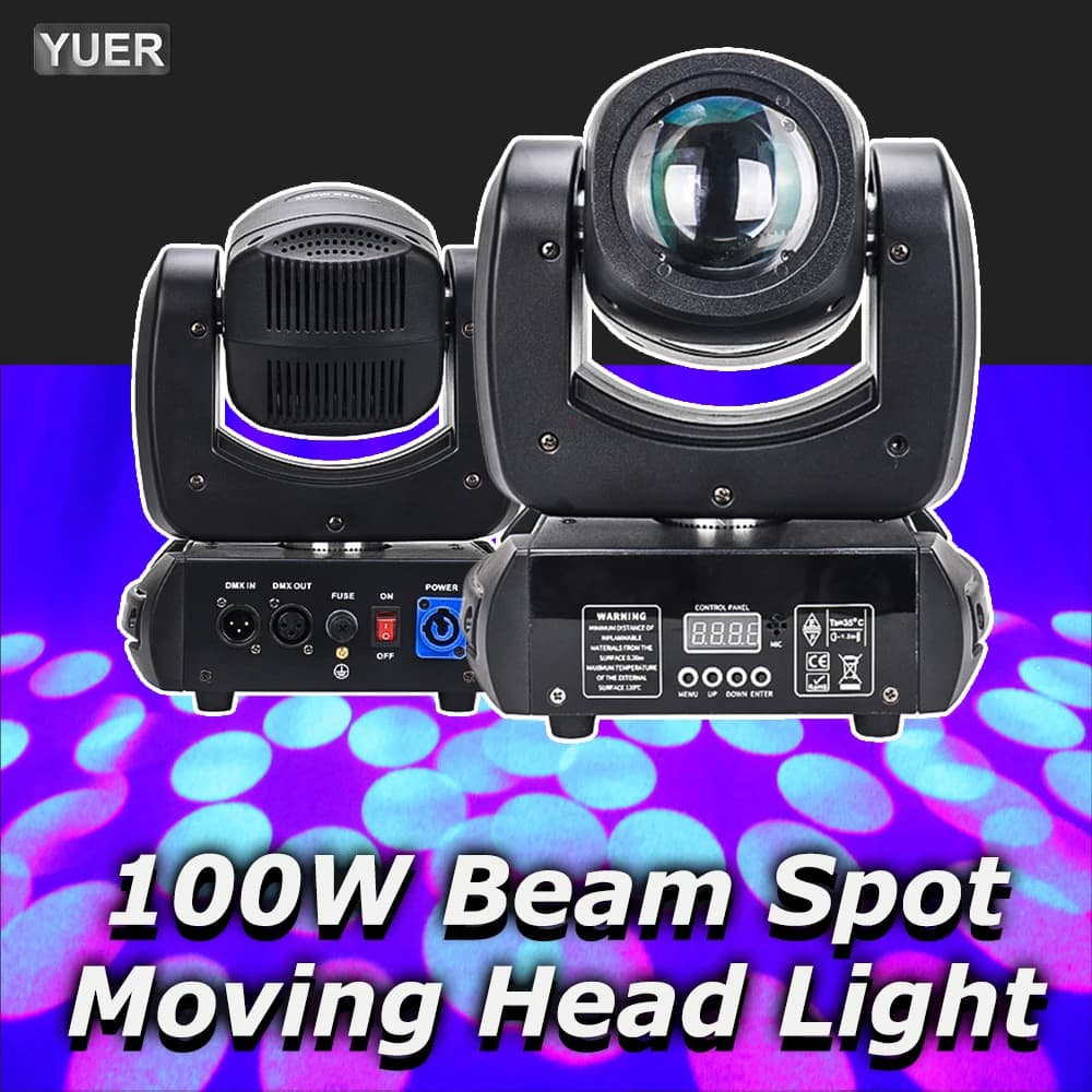 NUOVO Faro LED 120W Beam Spot Wash Gobo con Prisma Rotante a 18 Facce, Luci Moving Head 100W Super Luminose per DJ, Discoteca, Palcoscenico e Feste
