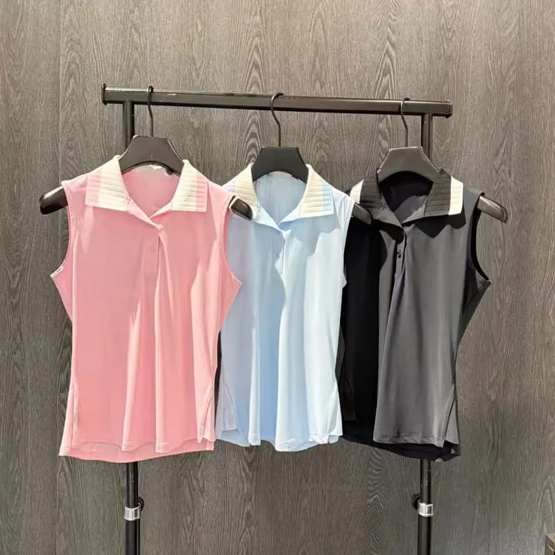 2026 Korean Style Golf Women Sleeveless Top Pullover Slim Fit Sportswear Casual Outdoor GOLF Shirt Fashion Athletic Vest
