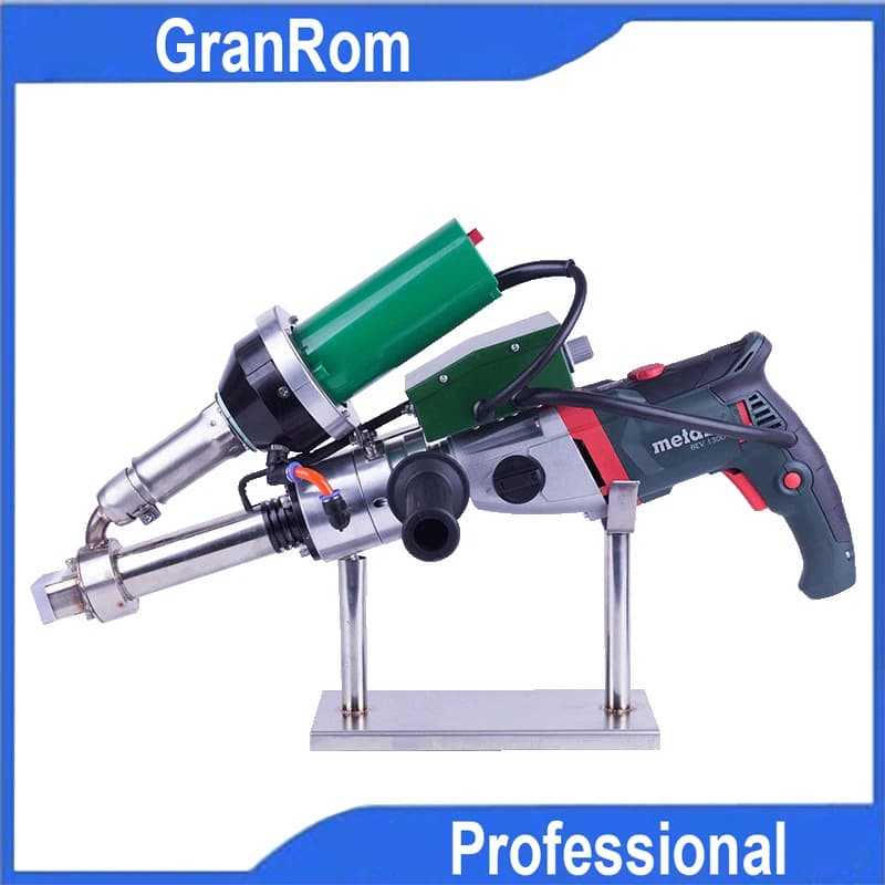 Saldatore per estrusione di plastica 230V Estrusore manuale Pistola per saldatura ad aria calda LST610A Doppio riscaldamento per membrane per tubi in lamiera HDPE PP PE