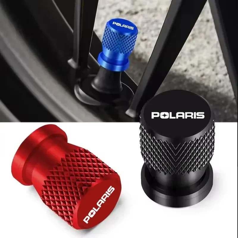 4 pcs Pneumatic Car Wheel Valve Covers Airdust Air Tire Stem Waterproof for Car Accessories POLARIS