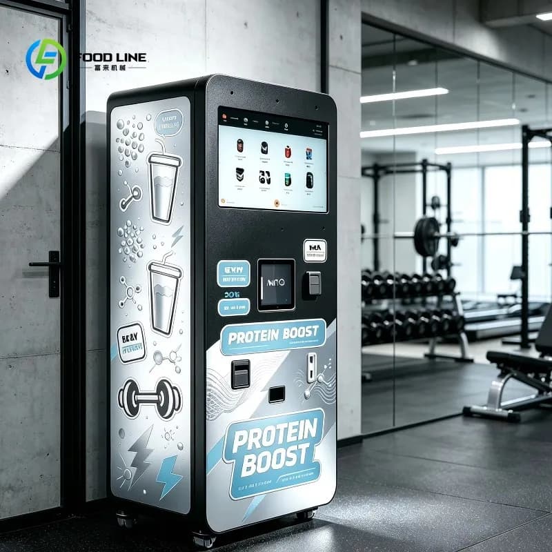 Customized Gym Use Automatic Protein Powder Vending Machine, 24/7 Self Service Sports Nutrition Drink Dispenser