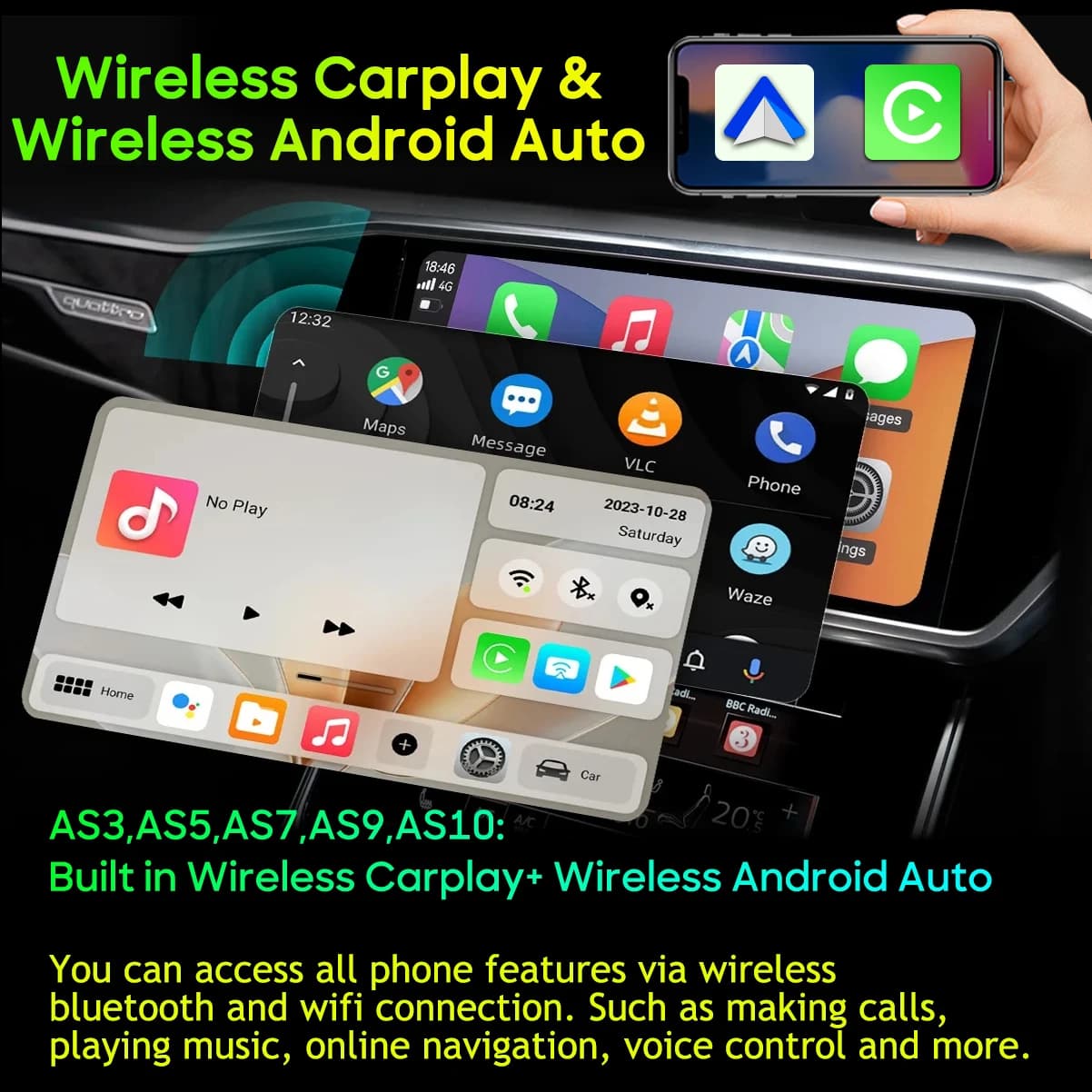 Car Radio Carplay For Alfa Romeo Mito 2008-2019 Navigation GPS Android Auto Stereo Android 16 5G Wifi Video Screen BT No 2din 4G